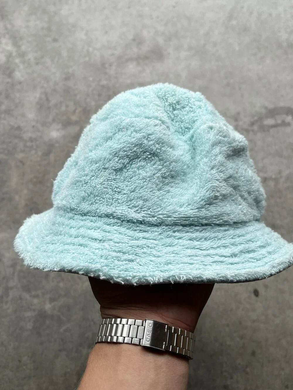 Supreme Crusher Bucket Hat Blue Teal Aqua Medium Large Made In USA One Size